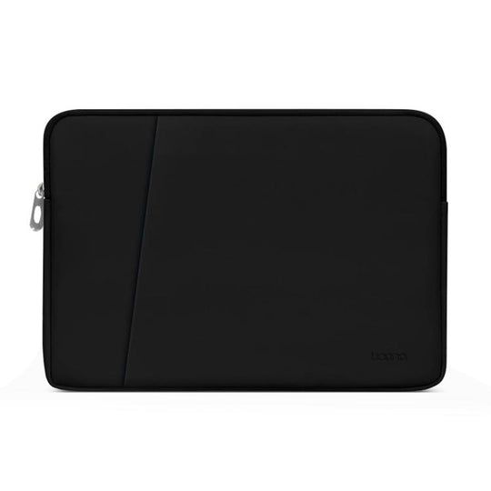 Baona BN-Q004 PU Leather Laptop Bag, Colour: Double-layer Midnight Black, Size: 11/12 inch