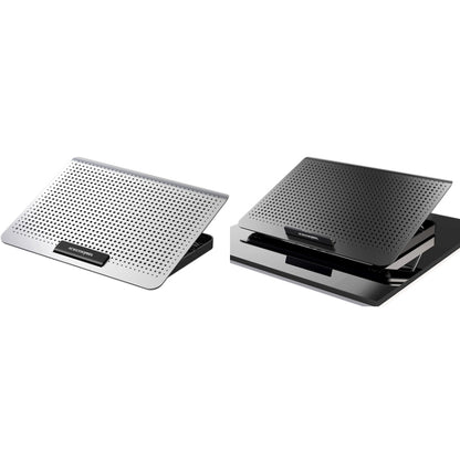 ICE COOREL Laptop Aluminum Alloy Radiator Fan Silent Notebook Cooling Bracket, Colour: Space Silver by ICE COOREL