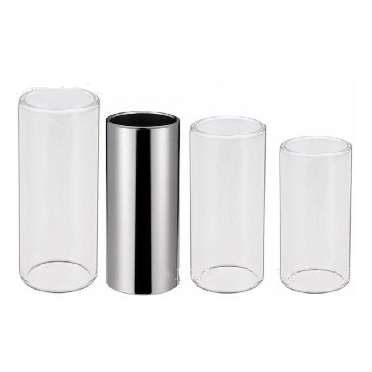 M02219 4 in 1 Plexiglass Slid Bar + Stainless Steel Slid Bar + Celluloid Guitar Finger Pick + Plastic Box Set - String Instrument Accessories by buy2fix | Online Shopping UK | buy2fix