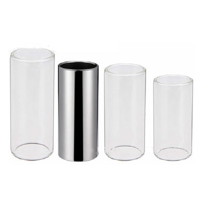 M02219 4 in 1 Plexiglass Slid Bar + Stainless Steel Slid Bar + Celluloid Guitar Finger Pick + Plastic Box Set - String Instrument Accessories by buy2fix | Online Shopping UK | buy2fix