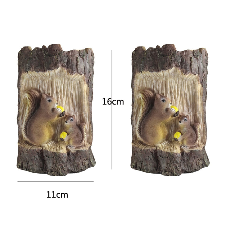 Solar Squirrel Tree Stump Christmas Decoration Light Garden Holiday Atmosphere Outdoor Landscape Light(Warm Light) by buy2fix