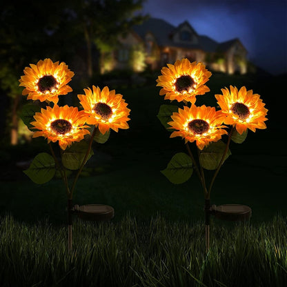 Solar Sunflower Decoration Light LED Garden Lawn Landscape Light, Specification: Single Head by buy2fix