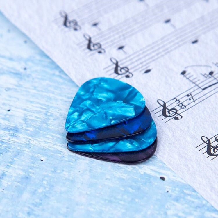 100 PCS Guitar Universal ABS Celluloid Pick Shrapnel Color Random Delivery(Celluloid 0.96mm) by buy2fix