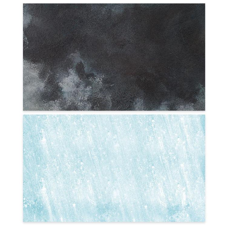 57 x 87cm Double-sided Photography Background Paper Shooting Props(08 Light Blue/Black) - Gradient Color by buy2fix | Online Shopping UK | buy2fix