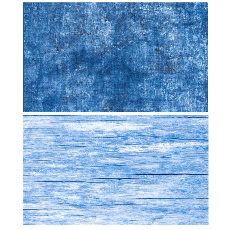 57 x 87cm Double-sided Photography Background Paper Shooting Props(85 Wood Grain Denim Blue) - Wood Floor by buy2fix | Online Shopping UK | buy2fix