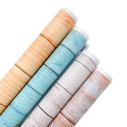 57 x 87cm Double-sided Photography Background Paper Shooting Props(23 Light Blue/Dark Blue) - Wood Floor by buy2fix | Online Shopping UK | buy2fix