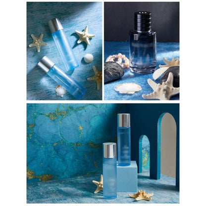 57 x 87cm Double-sided Photography Background Paper Shooting Props(23 Light Blue/Dark Blue) - Wood Floor by buy2fix | Online Shopping UK | buy2fix