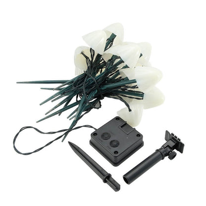 3.8m 10 LEDs Solar Mushroom Lawn Light Outdoor Waterproof Garden Villa Landscape Decorative String Lights(Warm White Light) by buy2fix