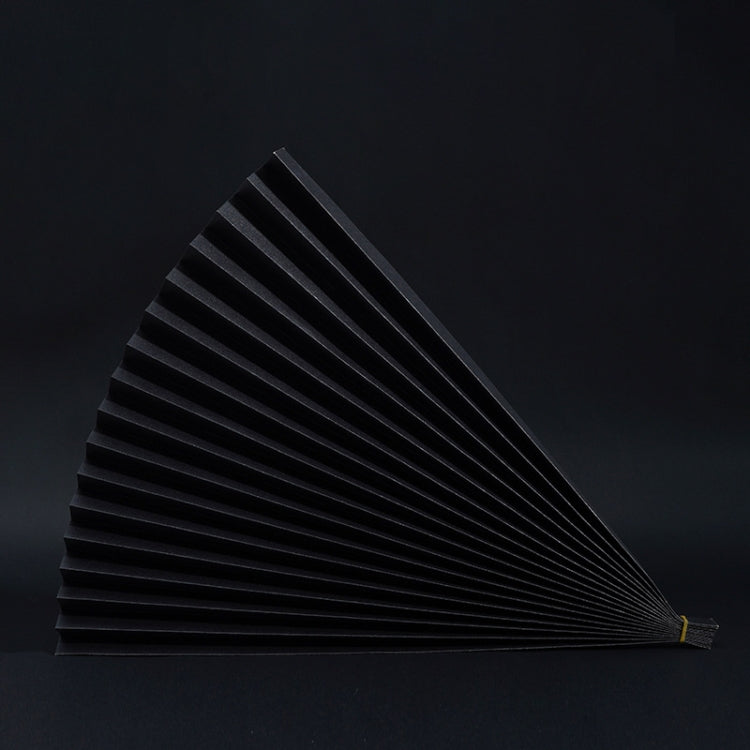 69x39cm Photo Props Hard Cardboard Folding Fan Photography Background Folded Paper(06 Carbon Black) - Paper Cut Props by buy2fix | Online Shopping UK | buy2fix