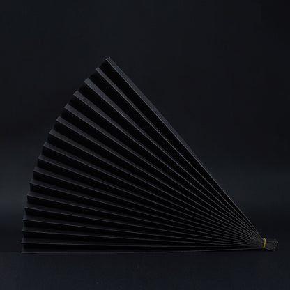 69x39cm Photo Props Hard Cardboard Folding Fan Photography Background Folded Paper(06 Carbon Black) - Paper Cut Props by buy2fix | Online Shopping UK | buy2fix