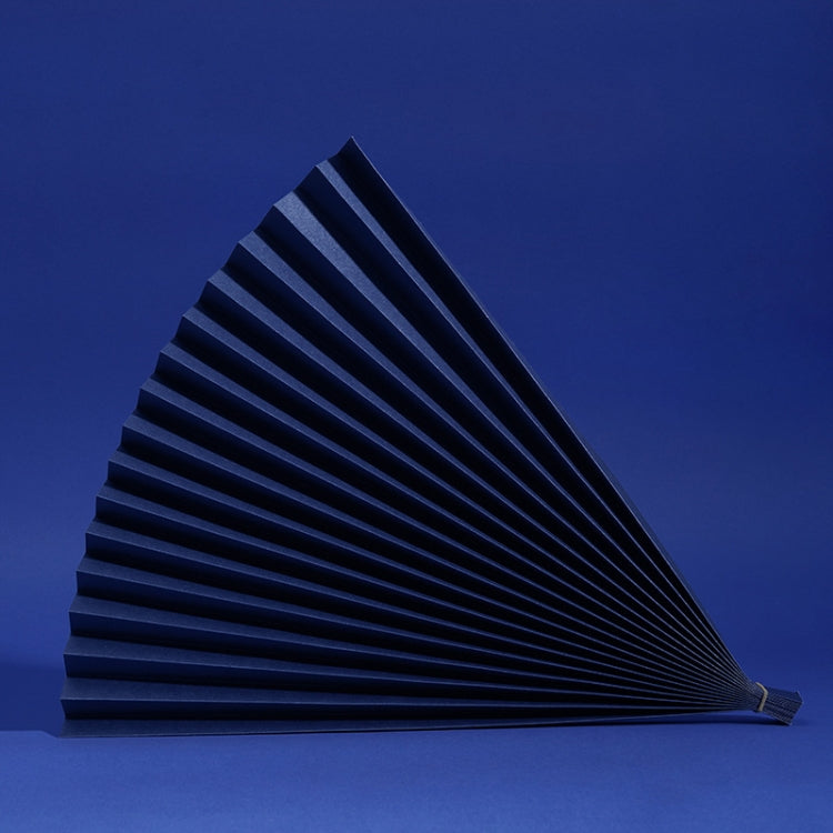 69x39cm Photo Props Hard Cardboard Folding Fan Photography Background Folded Paper(08 Dark Blue) - Paper Cut Props by buy2fix | Online Shopping UK | buy2fix