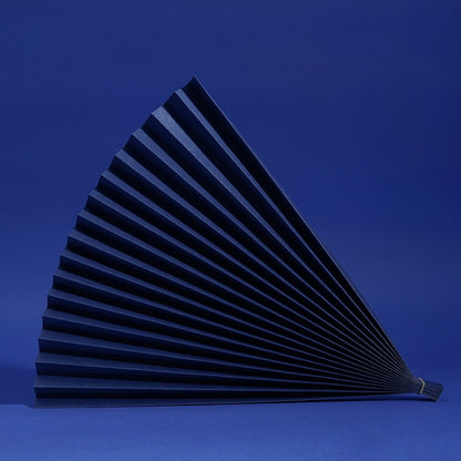 69x39cm Photo Props Hard Cardboard Folding Fan Photography Background Folded Paper(08 Dark Blue) - Paper Cut Props by buy2fix | Online Shopping UK | buy2fix