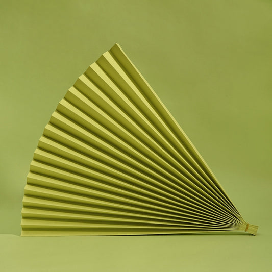 69x39cm Photo Props Hard Cardboard Folding Fan Photography Background Folded Paper(12 Avocado Green) - Paper Cut Props by buy2fix | Online Shopping UK | buy2fix