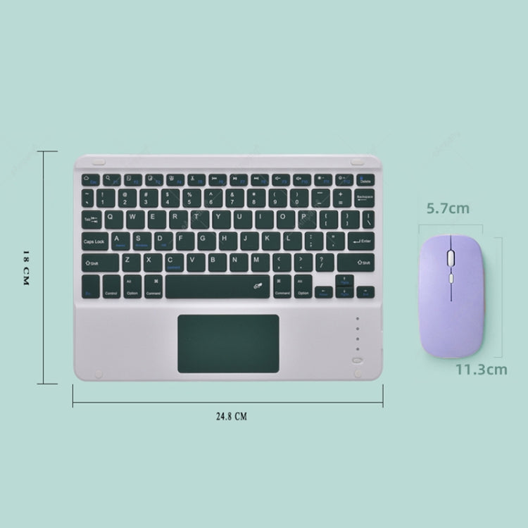 871 9.7 Inch Portable Tablet Bluetooth Keyboard With Touchpad + Mouse Set for iPad(Mint Green + Mouse) - Universal by buy2fix | Online Shopping UK | buy2fix