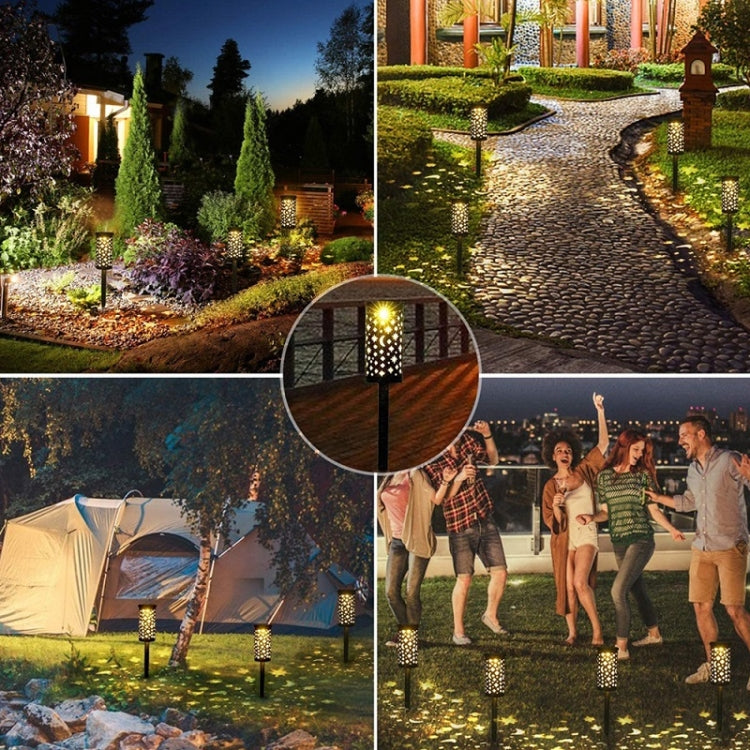 Outdoor Garden Wrought Iron Hollow Stars Moon Lantern Solar LED Lawn Ground Light(Warm Light) by buy2fix