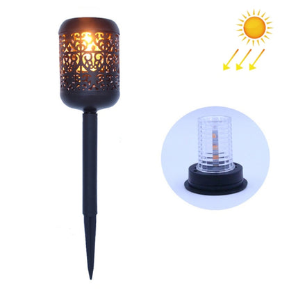 Outdoor Garden Solar 10 LED Flame Lamp Ground Plug Lawn Light(Warm Light) by buy2fix