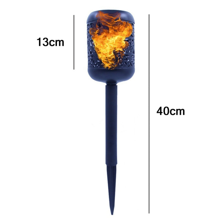 Outdoor Garden Solar 10 LED Flame Lamp Ground Plug Lawn Light(Warm Light) by buy2fix