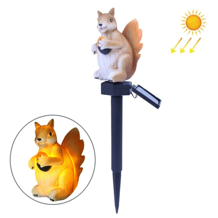LED Solar Squirrel Lawn Light Outdoor Garden Decoration Landscape Light(Warm White Light) by buy2fix
