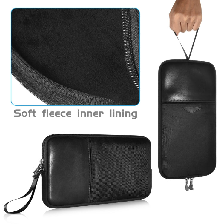 Universal PU Leather + Nylon Waterproof Zipper Portable Keyboard Storage Bag For Apple Wireless Keyboard A1314 & Magic Keyboard A1644(Black) - Digital Storage Bag by buy2fix | Online Shopping UK | buy2fix