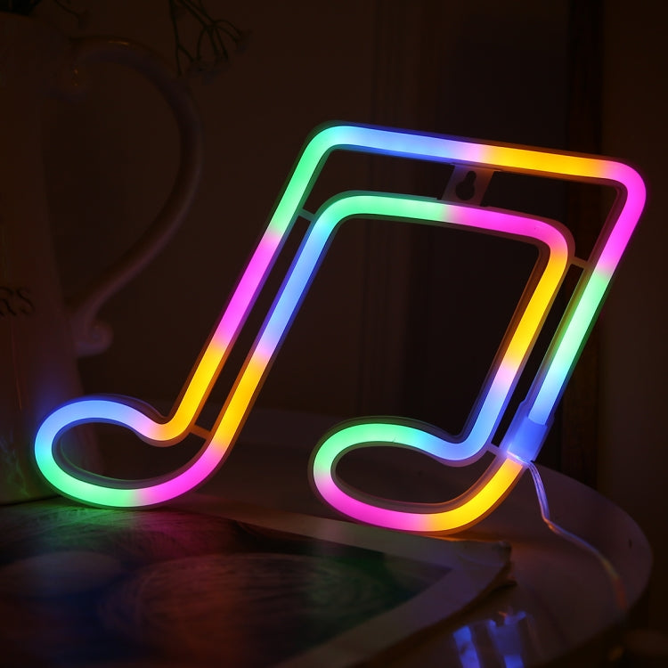 Musical Note Neon Light Modeling Lighting Room Decoration Lights(Colorful Light) by buy2fix