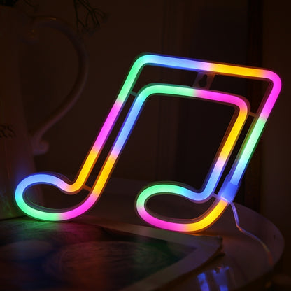 Musical Note Neon Light Modeling Lighting Room Decoration Lights(Colorful Light) by buy2fix