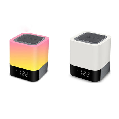 MUSKY Wireless Bluetooth Speaker Bedside Alarm Clock Touch Sensor Night Lamp Mini Speaker(Colorful Light) - Desktop Speaker by buy2fix | Online Shopping UK | buy2fix
