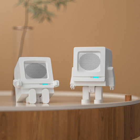 Z02 Robot Bluetooth 5.0 Mini Desktop Speaker TWS Wireless Cute Audio(White) - Desktop Speaker by buy2fix | Online Shopping UK | buy2fix