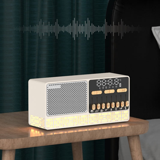 Manovo V1 Desktop White Noise Sleep Aid Speaker Home Alarm Clock Bluetooth Speaker(Gold) - Desktop Speaker by buy2fix | Online Shopping UK | buy2fix
