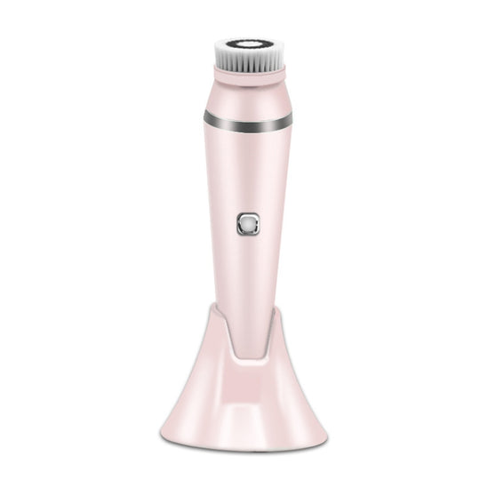 4-In-1 Electric Facial Cleansing Brush To Clean Pores And Blackheads Makeup Remover Brush Waterproof Silicone Cleansing Instrument( Pink)