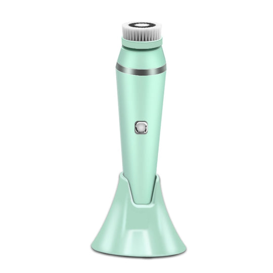 4-In-1 Electric Facial Cleansing Brush To Clean Pores And Blackheads Makeup Remover Brush Waterproof Silicone Cleansing Instrument(Green)