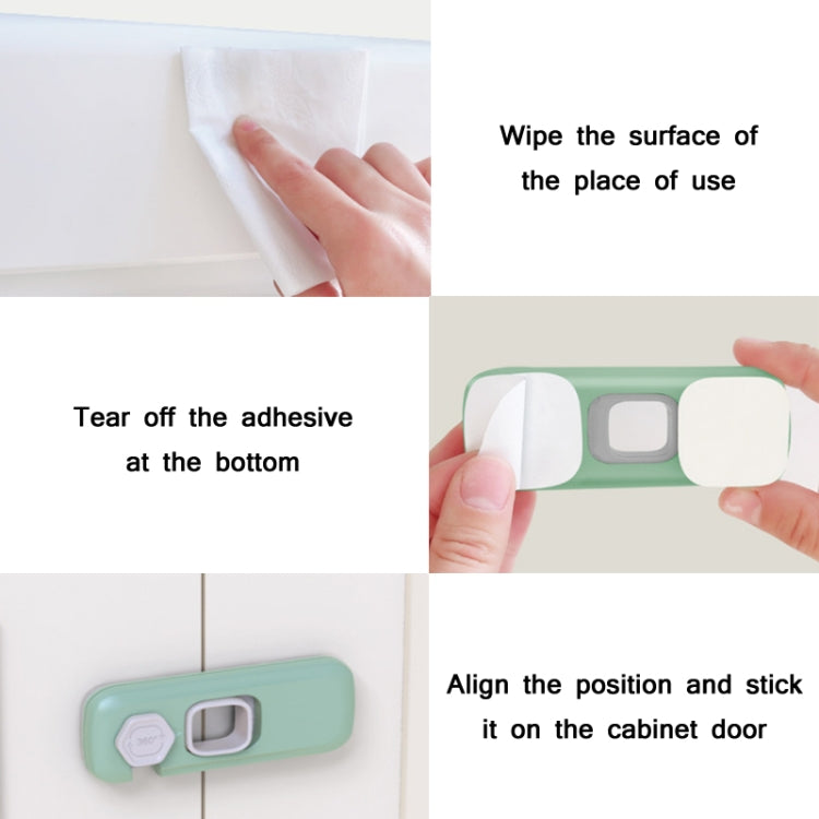 Children Anti-pinch Hand-opening Door Safety Lock(Light Gray) by buy2fix