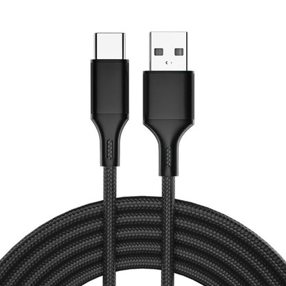 4 PCS 2.4A USB-C / Type-C to USB Braided Fast Charging Sync Data Cable, Length: 0.25m (Black) by buy2fix