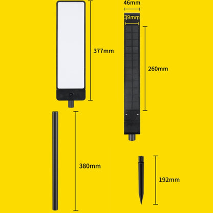 TS-G6704 Solar Dual-Color Temperature Ground Plug House Number Lawn Light by buy2fix