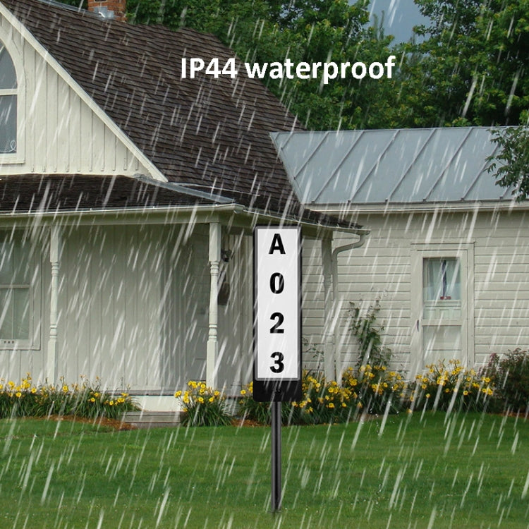 TS-G6704 Solar Dual-Color Temperature Ground Plug House Number Lawn Light by buy2fix