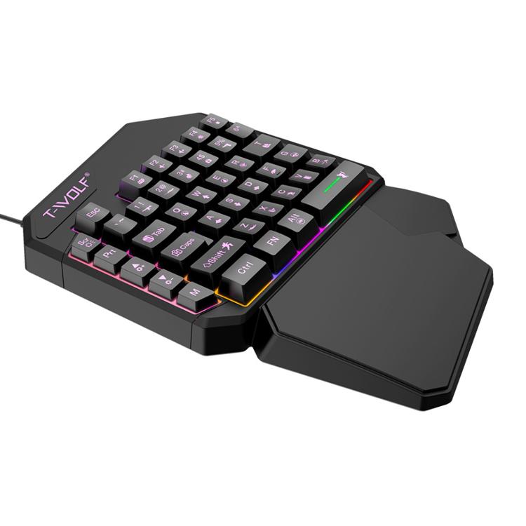 T-WOLF Mobile Gaming One-Handed Keyboard，Specification： T19 Keyboard - Wired Keyboard by T-WOLF | Online Shopping UK | buy2fix
