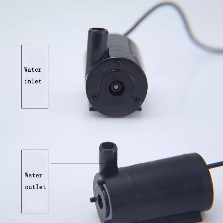 Quiet Mini Horizontal Vertical Submersible Pump, Style: White Horizontal - Fish Tanks & Accessories by buy2fix | Online Shopping UK | buy2fix