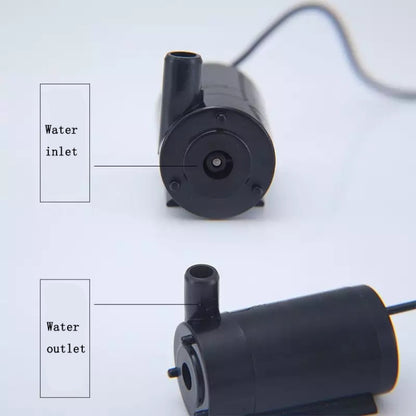Quiet Mini Horizontal Vertical Submersible Pump, Style: White Horizontal - Fish Tanks & Accessories by buy2fix | Online Shopping UK | buy2fix
