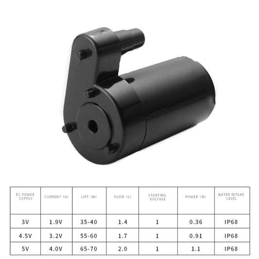 Quiet Mini Horizontal Vertical Submersible Pump, Style: Black Vertical - Fish Tanks & Accessories by buy2fix | Online Shopping UK | buy2fix