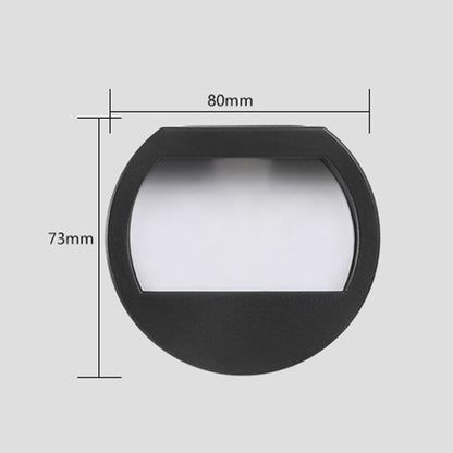 Solar Outdoor Waterproof LED Round Wall Lamp Stair Light(White Light) by buy2fix