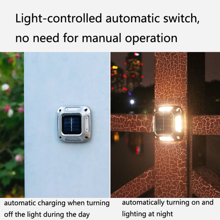 8 LED Solar Wall Lamp Outdoor Stainless Steel Buried Light(Warm Light) by buy2fix