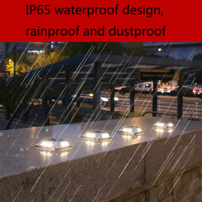 8 LED Solar Wall Lamp Outdoor Stainless Steel Buried Light(Warm Light) by buy2fix