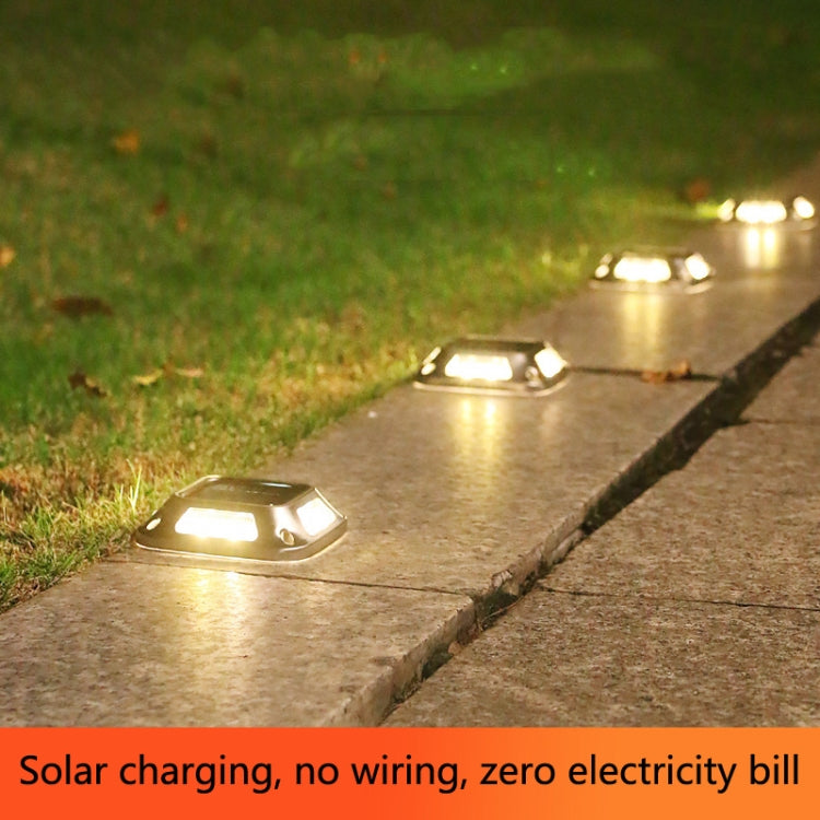 8 LED Solar Wall Lamp Outdoor Stainless Steel Buried Light(Warm Light) by buy2fix