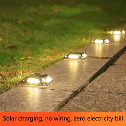 8 LED Solar Wall Lamp Outdoor Stainless Steel Buried Light(Warm Light) by buy2fix