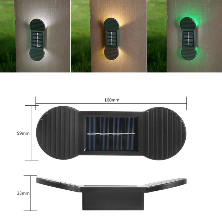 2 LED Solar Light Outdoor Garden Waterproof Wall Light(Colorful Light) by buy2fix