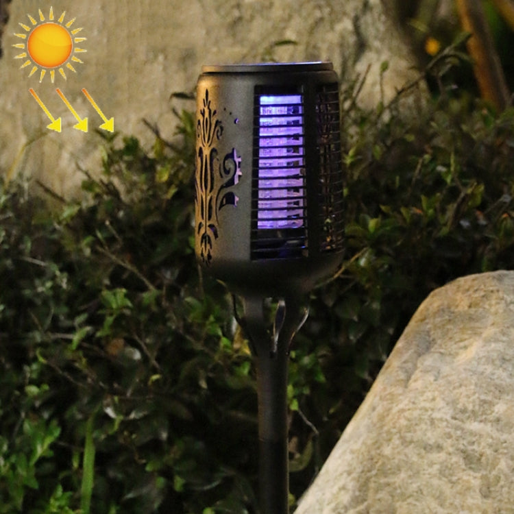 Solar Mosquito Killer Lamp Courtyard Garden UV Mosquito Trap(Black) by buy2fix