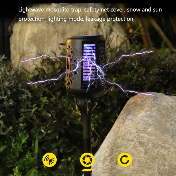 Solar Mosquito Killer Lamp Courtyard Garden UV Mosquito Trap(Black) by buy2fix