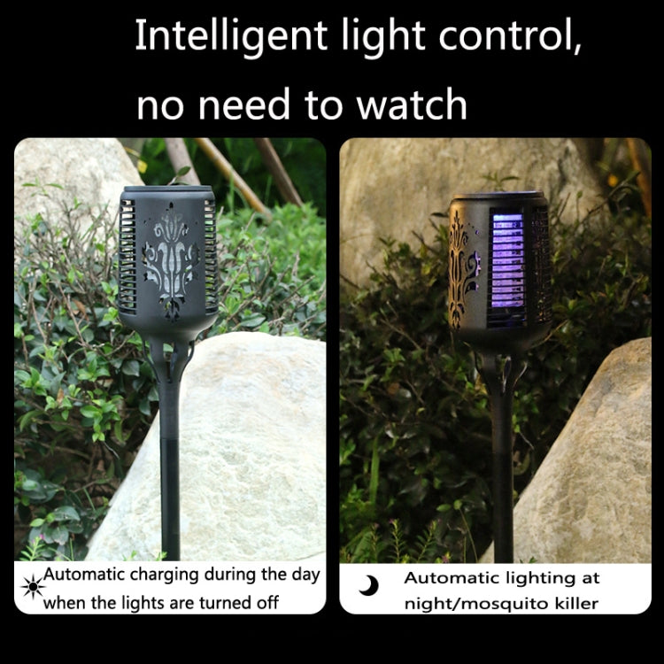 Solar Mosquito Killer Lamp Courtyard Garden UV Mosquito Trap(Black) by buy2fix