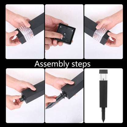 Solar Waterproof Outdoor Landscape Square Column Lawn Light(White Light) by buy2fix