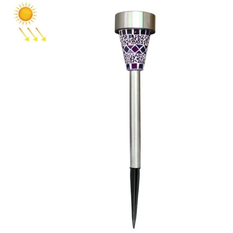 3 PCS H4011 Solar Outdoor Waterproof Mosaic Lawn Light(Purple) by buy2fix