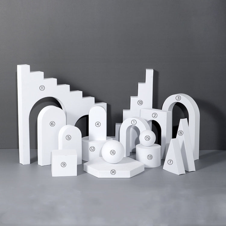 16 In 1 Photography Geometry Foam Cube Photo Studio Props(White) by buy2fix